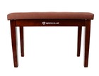 Rockville Pb7 Brown Premium Piano Bench W thailand Wood  Comfy Padding   Storage