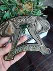 Antique Art Nouveau Brass Ladyheads
