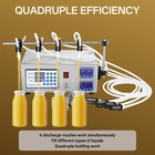 Automatic Digital Control Bottle Filler 4 Heads Liquid Filling Machine 5-2800ml-
