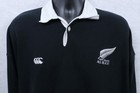 Vtg New Zealand All Blacks Men s Xl Rugby Polo Long-sleeve Heavyweight