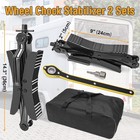 Rv Camper Trailer Tire Wheel Chock Stabilizer Anti Movement 2 Sets