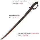 Handmade Cast Manganese Steel chopping Sword Sharp pirate Captain full Tang