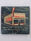 Vintage Feature Matchbook Unstruck Lion 21 Stick  Thornes Drug Store Modesto Ca 