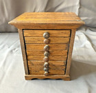 Vintage Set Of 8 Wooden Stackable Drawer Drink Cocktail Coasters Made In Japan
