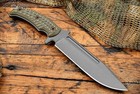 Rmj Tactical Combat Africa Gray Cerakote Blade Finish W  G-10 Handles And Sheath
