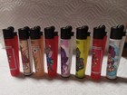 8 Assorted Design Refillable Clipper Lighters   6 
