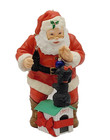 Coca Cola Santa Playful Pals Poodle Dog Hallmark Keepsake Ornament Vintage 1993