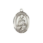 Medium Sterling Silver Saint Daniel Medal Pendant 24  Endless Chain Necklace