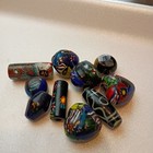 Antique Vintage Jewelry Art Glass Bead Murano Millefiori Ceramic Lot Of 10 Lot 3