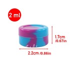 100pcs Silicone Container Jar Multi Color Round Non-stick Wholesale Lot 2ml
