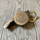 Fire Department Solid Brass Embossed Star Whistle