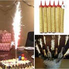 12 Pack Sparkly Birthday Candles Gold - A0224