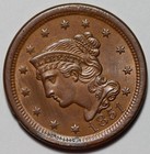 1851 Braided Hair Liberty Head Large Cent - Us 1c Copper Coin