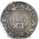 1652 Noe 8 2 R-5 Pcgs Vf Details Massachusetts Pine Tree Shilling Silver Coin