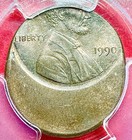 1990 Lincoln Cent Pcgs Ms63rb Struck 40  Off-center Mint Error