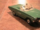 Aurora Model Motoring Ho Scale Slot Car -  1355 T-bird Roadster - Olive Color