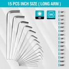 New 30piece Hex Key Wrench Set Sae metric Long Short Arm Allen Hex Wrench W case