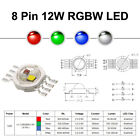 12w Rgbw High Power Led Bead Lamp Light Red Green Blue White Bulb Chip 8 Pin