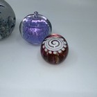 Lot Of 4art Glass Paperweights  See Photos Nice Pieces 
