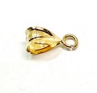 14k Solid Yellow Gold 7x4 5mm Closed Bail Hook  With Horizontal 3mm Open Loop