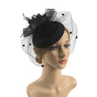 Lady Fascinator Heandband Retro 20s 50s Veil Pillbox Hat Wedding Party Headpiece