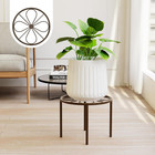 Brown Plant Stand Plant Riser - 10 24   Metal Flower Stand For Garden Home  Anti