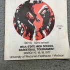 Vtg 1977 62nd Annual Wiaa Boys State High School Basketball Tournament Program