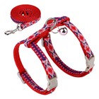 Escape Proof Cat Harness Adjustable Nylon Kitten Pet Walking Vest With Leash 