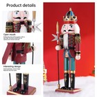 12   Spear Christmas Nutcracker Soldier Wooden Vintage Decor Gift Red Green Usa
