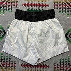 Fairtex Muay Thai Shorts Women   s Medium White Satin Mma Boxing Fighting Tiger B5
