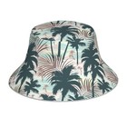 Bucket Hat Beach Summer Sun One Size Tropical Palm Tree Botany Cute Colorful