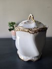 Antique Charles Ahrenfeldt Limoges Ls s Covered Sugar Bowl Gold Gilt France