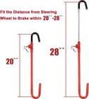 2x Steering Wheel Brake Lock  Vehicle Anti-theft Security Brake Pedal Lock