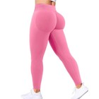 Women High Waist Yoga Pants Peach Hip Sports Leggings Gym Workout