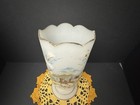 Antique Victorian Bohemian Czech Clambroth Glass Hand Painted Vase
