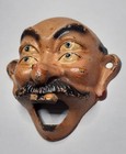 Vintage Antique Original Cast Iron 4-eyed Man Wall Mount Bottle Opener Beer Bar
