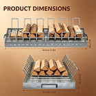 23 Inch Cast Iron Fireplace Grate Log Holder Firewood Rack Ash Tray Fire Pit