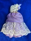 Dollhouse Miniature Bisque Victorian Young Lady Doll Artisan Dressed Silk Lace