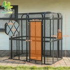 77  Large Walk-in Iron Flight Bird Cage Aviary Parrot Macaw Finch Metal Aviary