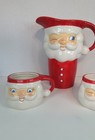 Tinsel Town Retro Vintage Santa Pitcher With 2 Mugs In The Holt Howard Style