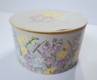 Vintage Freesia Dusting Powder Box With White Victoria s Secret Powder Puff