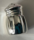 Leonard Mini Glass   Metal Salt   Pepper Shakers Set Silver   Clear With Box