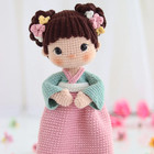 Korean Hanbok Amigurumi Doll  Handmade Crochet Gift For Kids And Collectors