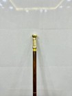 Handmade Wooden Walking Stick Solid Brass Knob Handle Antique Style Gift