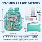 Clear Backpack  Heavy Duty Pvc Transparent Bookbag For Work School Travel