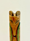 Native American Indian Pacific Northwest Coast Cedar Wood Carved 10 3 8  Totem
