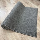 Custom Size Anti Slip Solid Gray Runner Rug By Feet  26-30-36 Inches Wide 