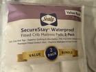 New Sealy  2 Pack Waterproof Crib Mattress Pads  Quilted Fitted