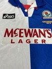 Vtg Blackburn Rovers Jersey Mens Medium Asic English Soccer Football Shirt 94-95