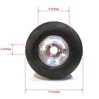  pack Of 2  Tubeless Slick Tire 11x6 00-5 With Aluminum Rim For Drift Trike Bike